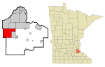 Dakota County Minnesota Incorporated and Unincorporated areas Lakeville Highlighted